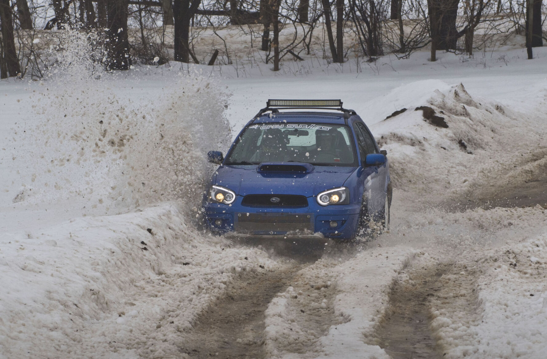 RallyCross racers battle snow, slush, mud